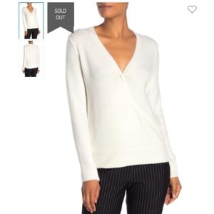 Vince Camuto Surplice White Sweater - Large NWT